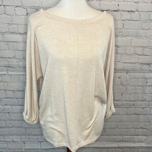 🌼✨ Banana Republic Cream 3/4 Sleeve Top - Size Medium - Excellent Condition